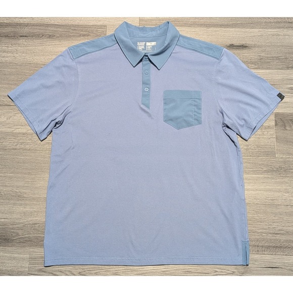 5.11 Tactical Other - 5.11 Tactical Men's Cotton Polyester Blend Lightweight Blue Polo Shirt Size XL
